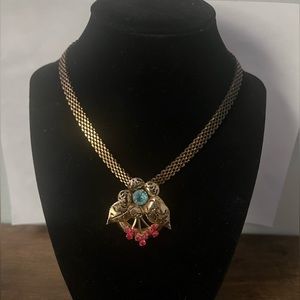 40s Coro Pegasus flower statement necklace